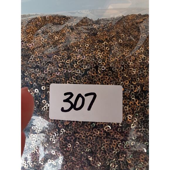 Minkpink Gold Sequin Sparkly Bodycon Glam Club Puff Shoulder Mini Dress Small - Picture 10 of 10